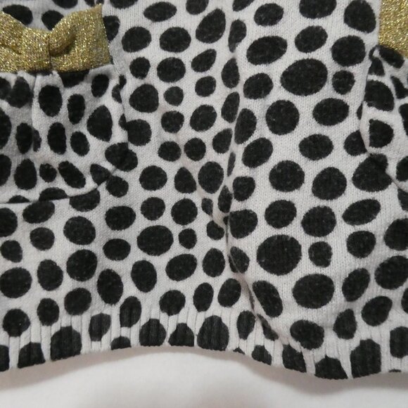 H&M | 12-18 months | Chic Polka Dot Sweater | Sparkling Gold Bow Pockets - Picture 7 of 13